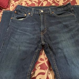Dark Blue Mens Levi 505 jeans